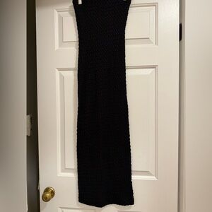 Zara Black Chunky Knit Maxi Dress